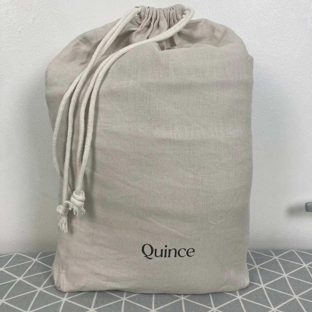 Quince NWT European Linen Duvet Cover Sand Full/Queen Without Sham Set Natural